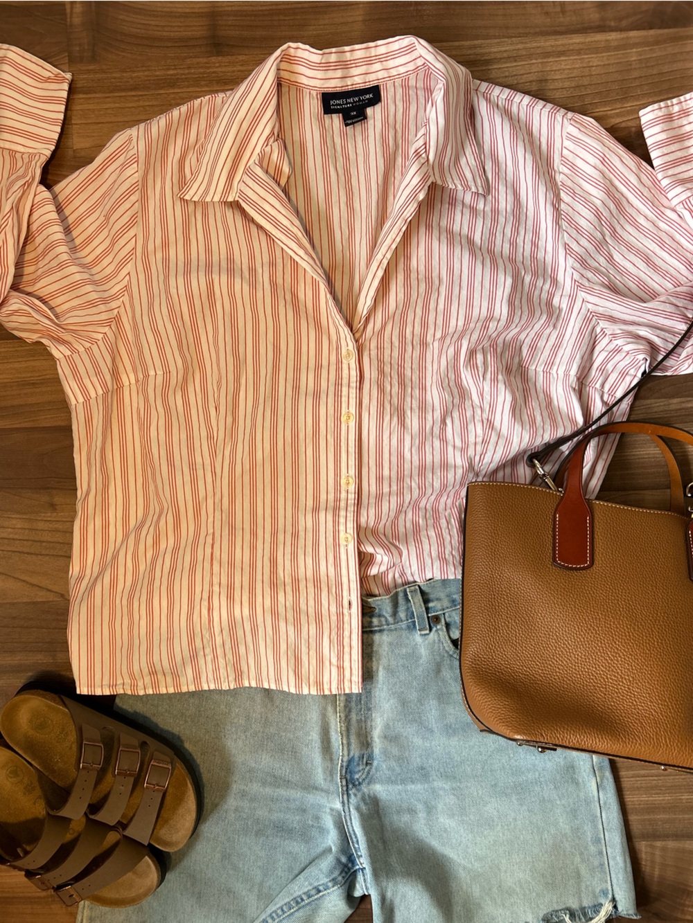 Plus size Stripped Button up Blouse